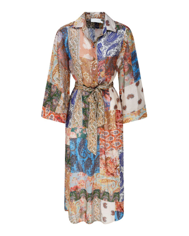 [Zimmermann] Long sleeve dress CO 6782DSS231-PATCHPAISLEY