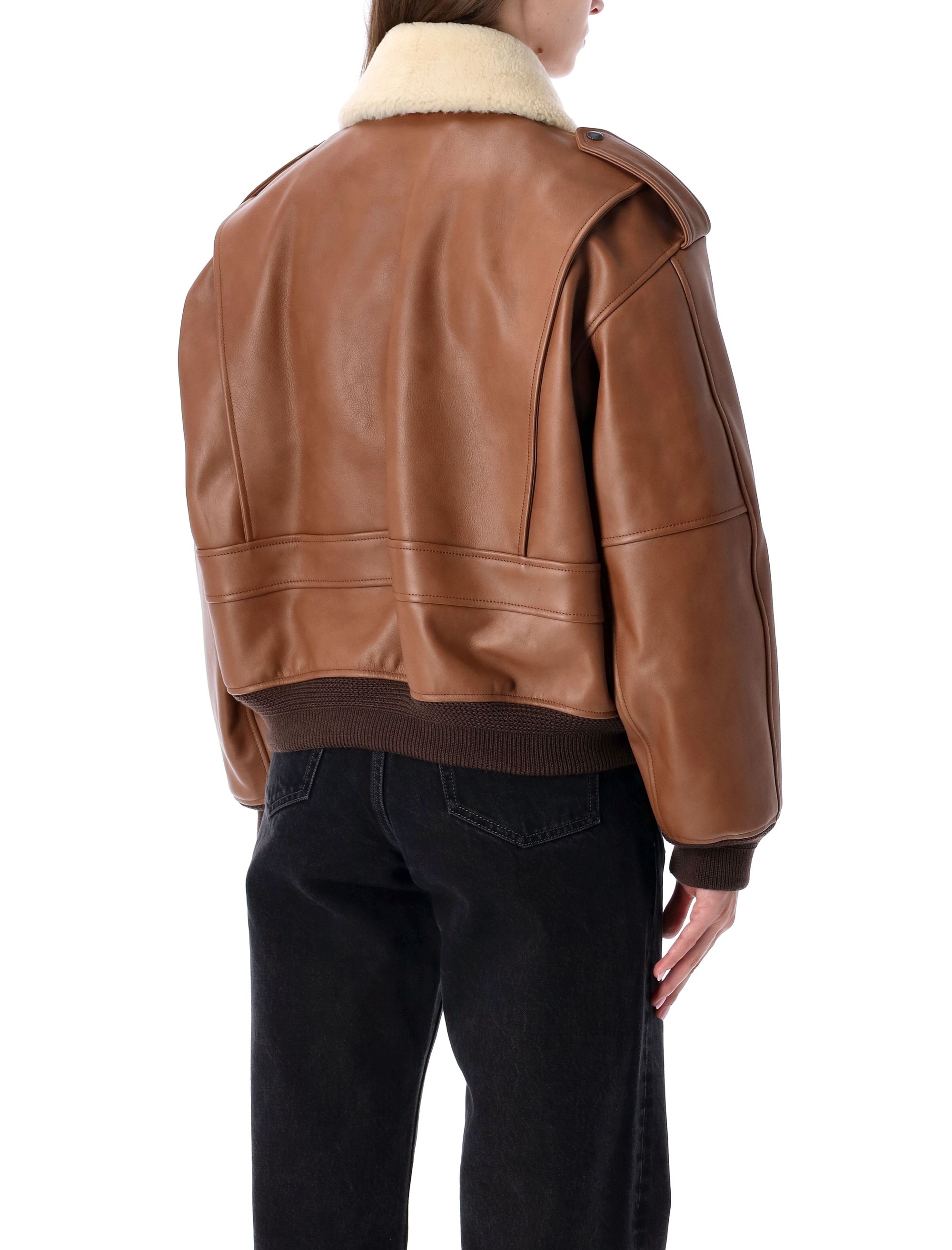 [Saint Laurent] Leather Jacket FW25 843525YCTE22146