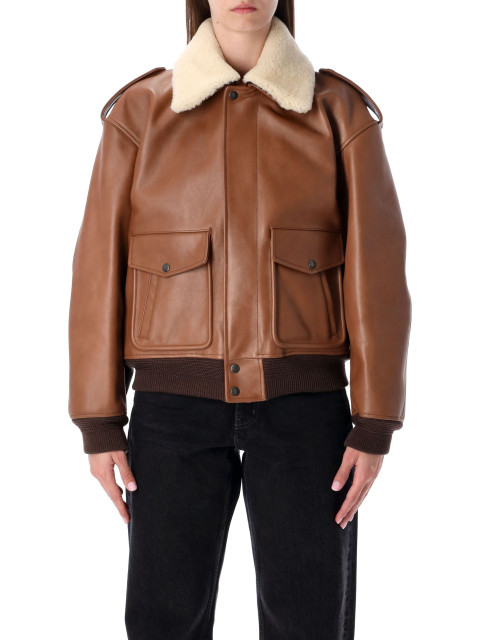 [Saint Laurent] Leather Jacket FW25 843525YCTE22146