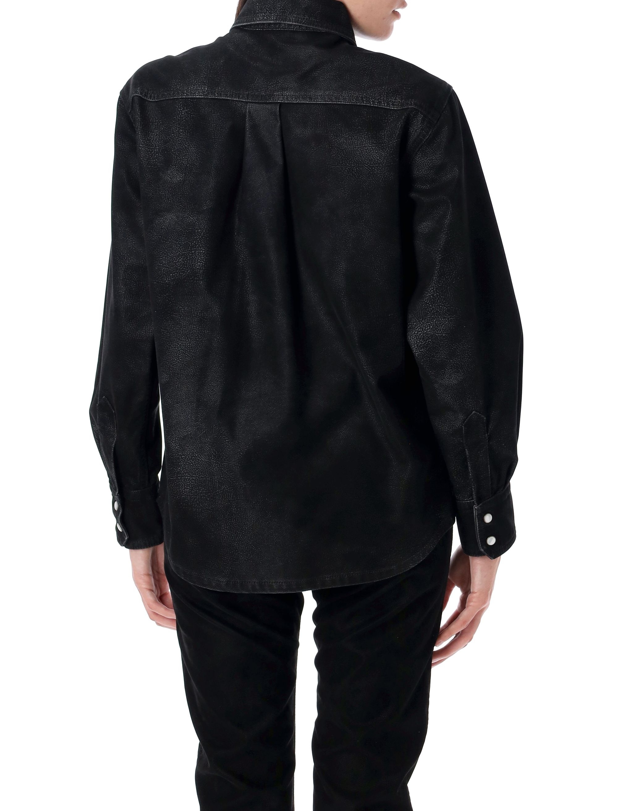 [Marant Etoile] Shirts Long Sleeve FW25 CH0240FAC3B01E01BK