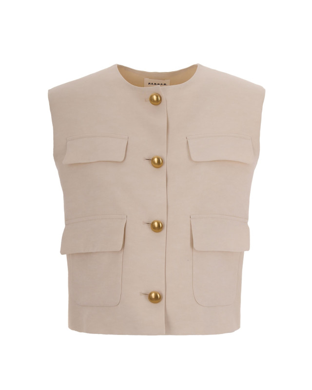 [PAROSH] Vest SS26 D410047GRAISA26003