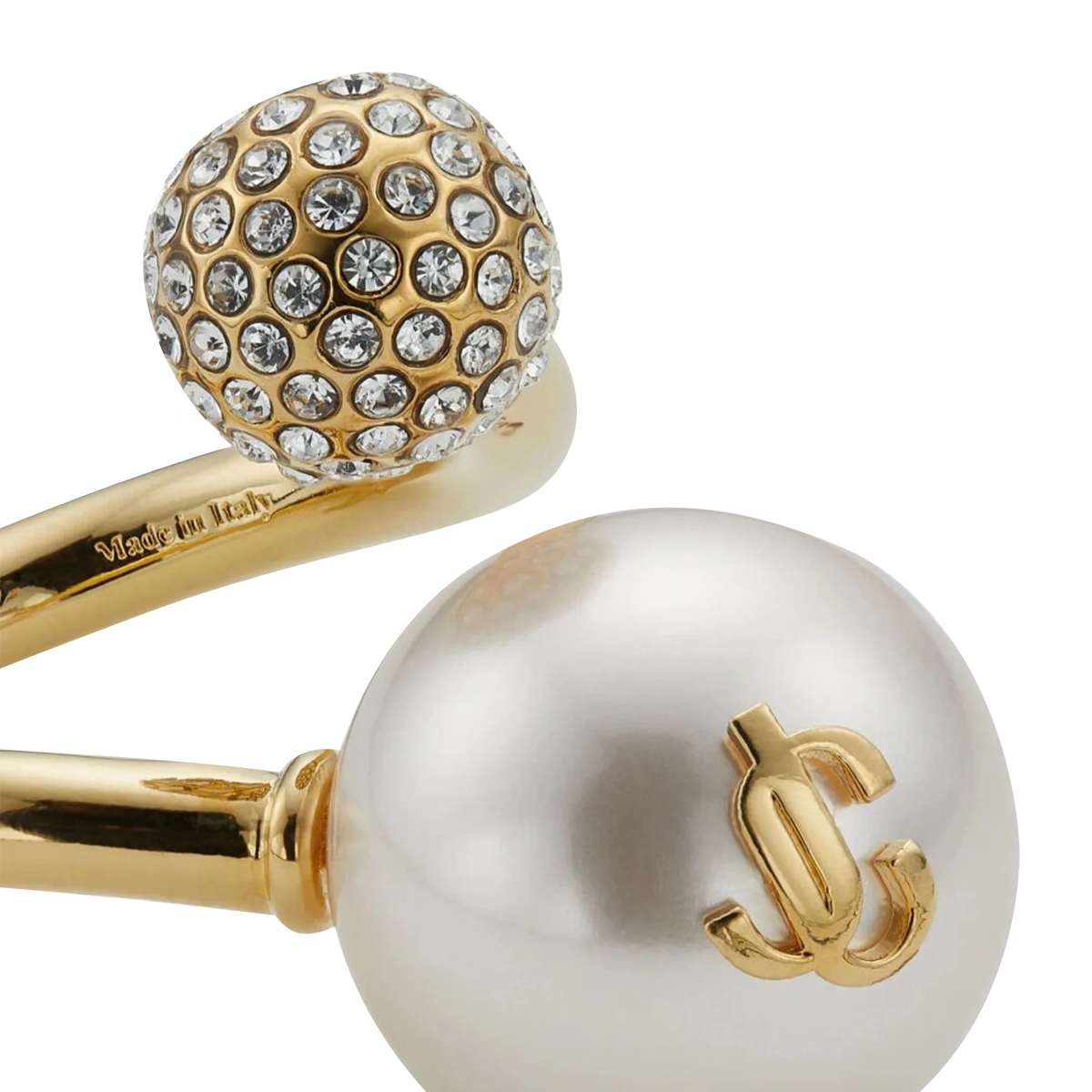 [Jimmy Choo] Ring FW26 AURI RINGJIQGOLD/WHITE/CRYSTAL