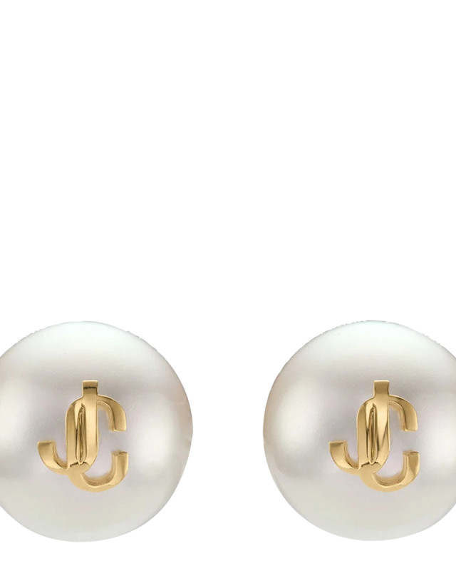 [Jimmy Choo] Earring FW26 MAXI PEARL STUDSDXQGOLD/WHITE