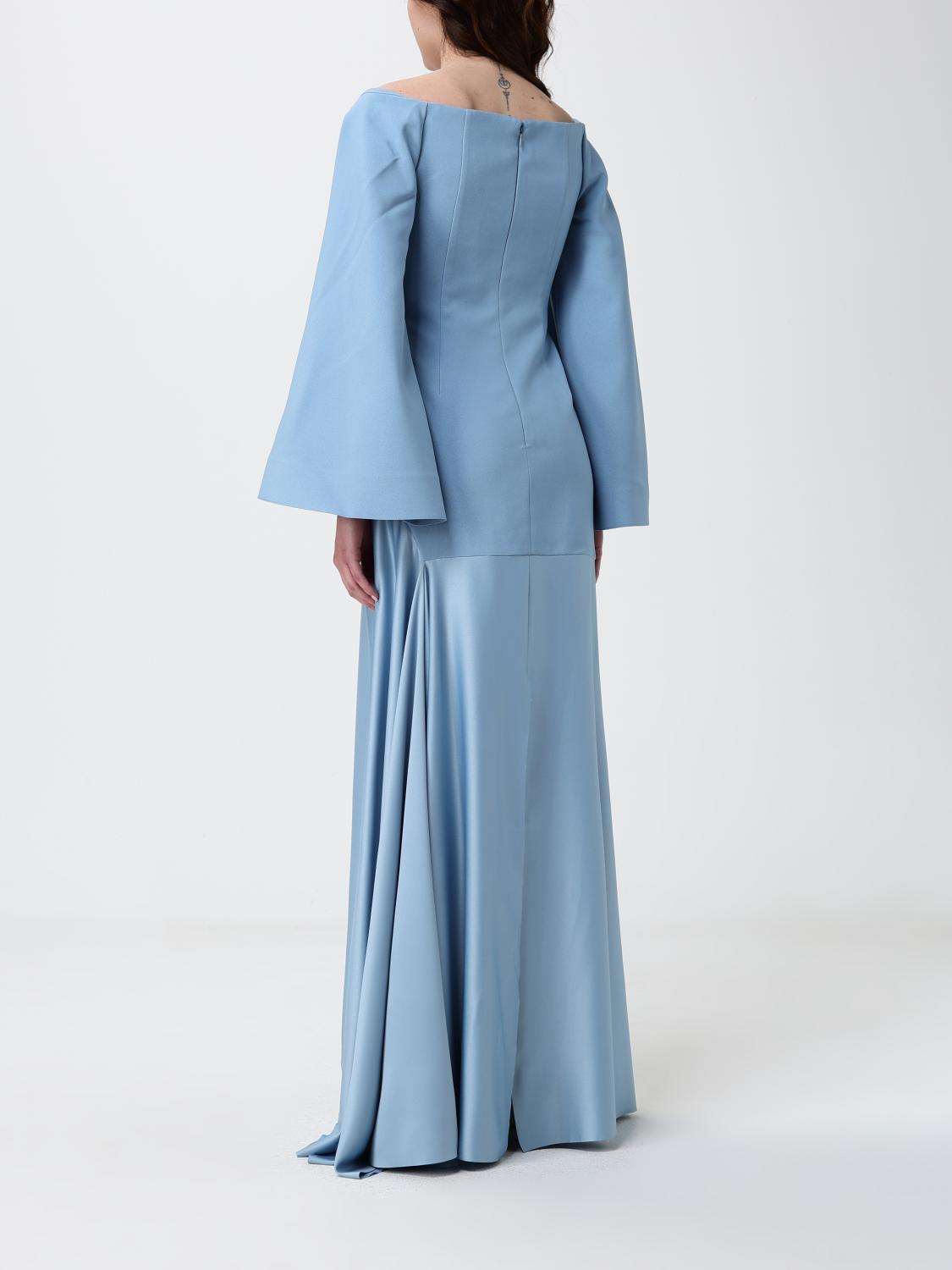 [Solace London] Long sleeve dress SS26 OS39001 SLATE BLUE