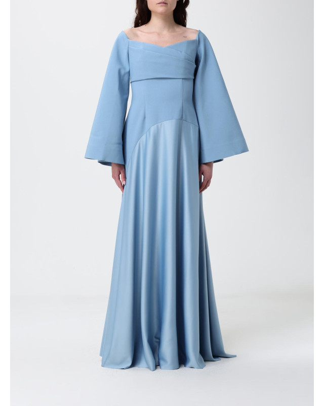 [Solace London] Long sleeve dress SS26 OS39001 SLATE BLUE