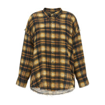 [R13] Shirts Long Sleeve FW26 R13WR075R918BBROWNPLAID