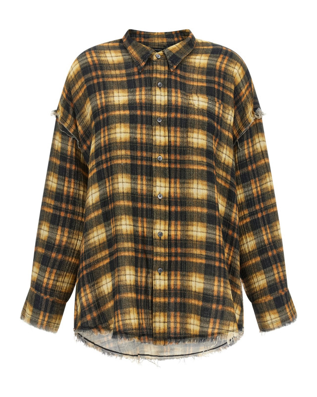 [R13] Shirts Long Sleeve FW26 R13WR075R918BBROWNPLAID