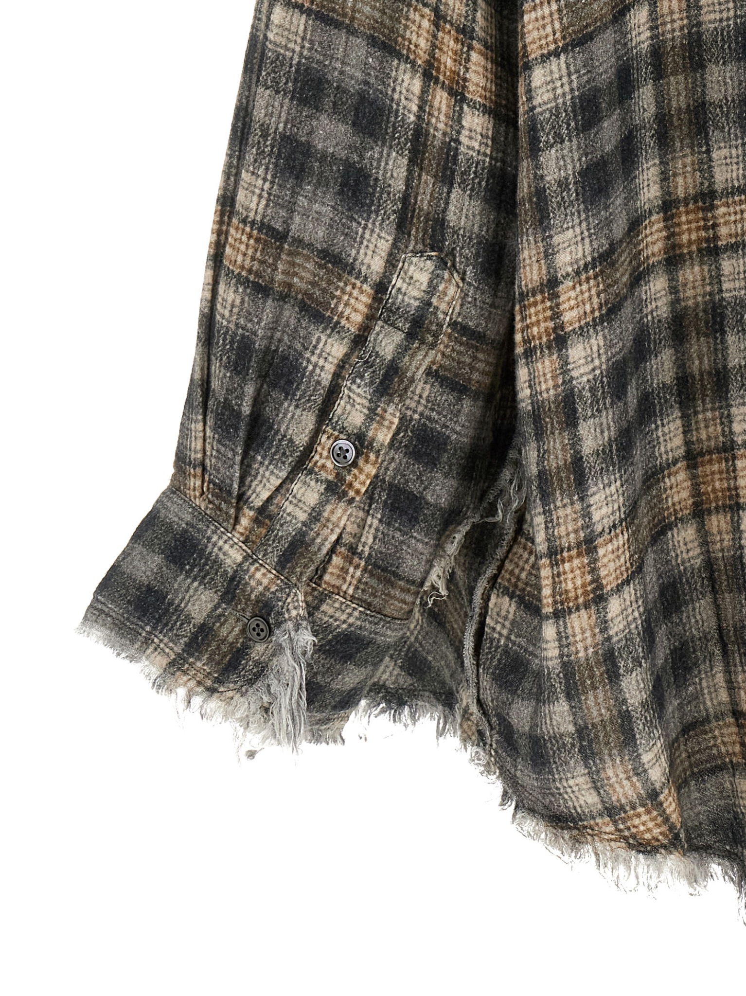 [R13] Shirts Long Sleeve FW26 R13WR075R925AGREYCREAMPLAID