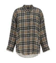 [R13] Shirts Long Sleeve FW26 R13WR075R925AGREYCREAMPLAID
