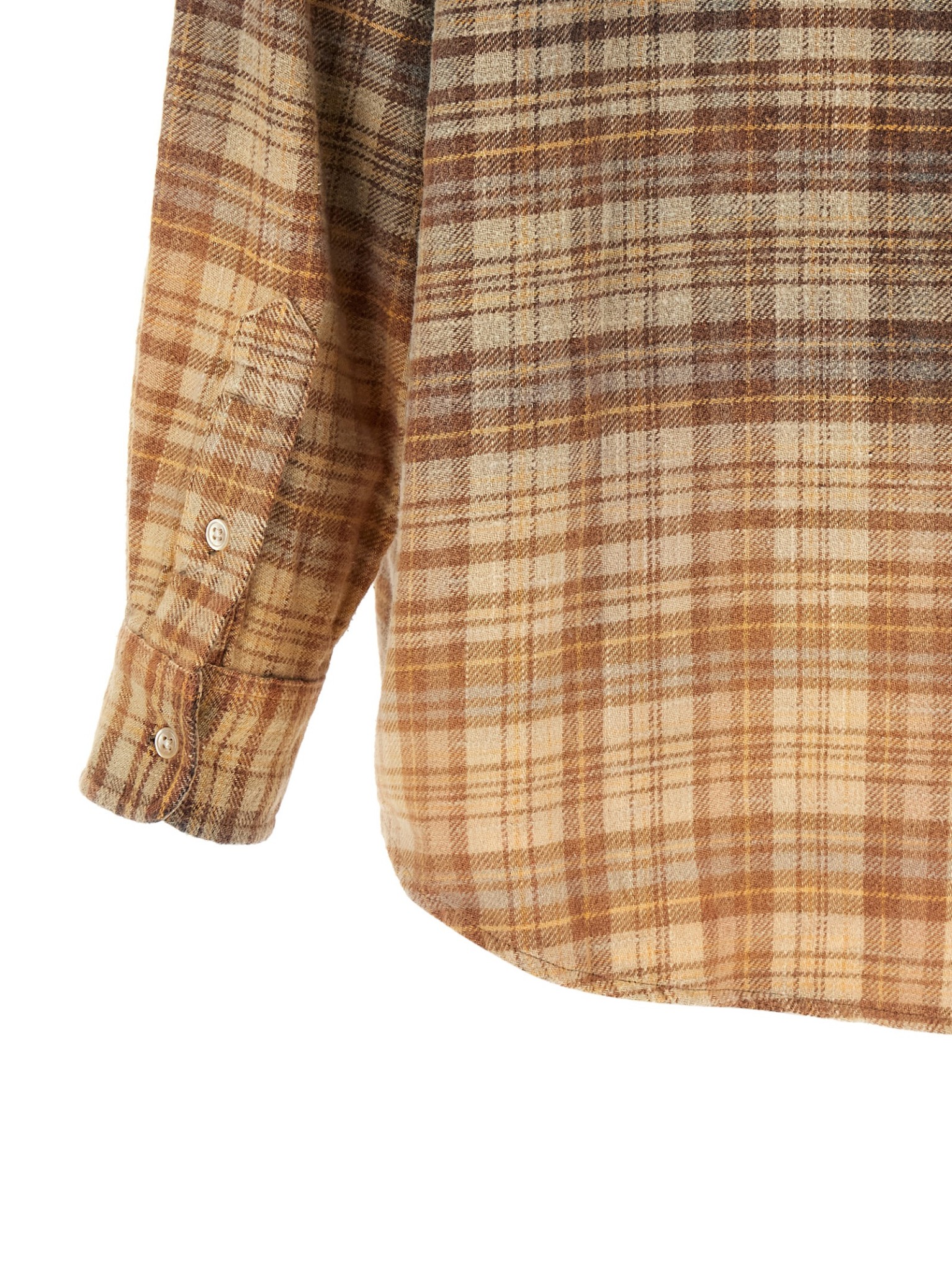 [R13] Shirts Long Sleeve FW26 R13WR415R855BDIPBLEACHLIGHTBLUEYELLOWPLAID