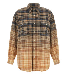 [R13] Shirts Long Sleeve FW26 R13WR415R855BDIPBLEACHLIGHTBLUEYELLOWPLAID