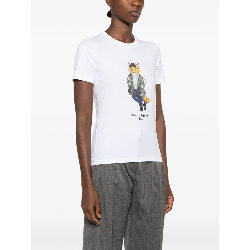 [MAISON KITSUNE] T-shirts Short Sleeve FW26 MRWJT11KJ7026  WHITE