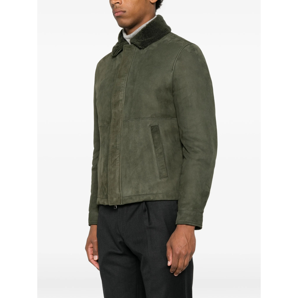 [TAGLIATORE] Leather Jacket FW26 CHI26-09 STOW VERDE