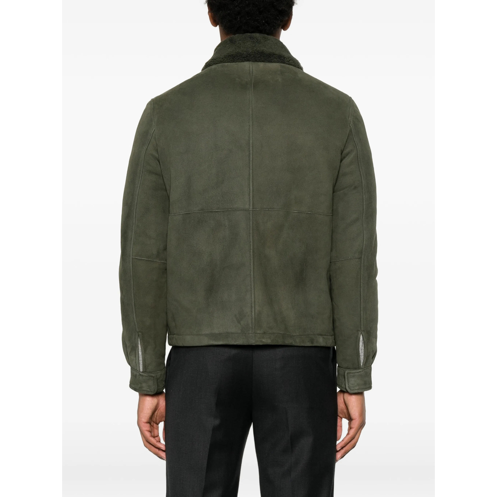 [TAGLIATORE] Leather Jacket FW26 CHI26-09 STOW VERDE