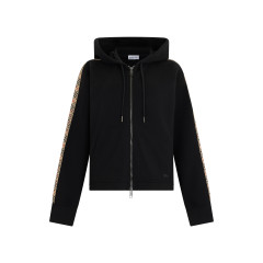Hoodie with check finish