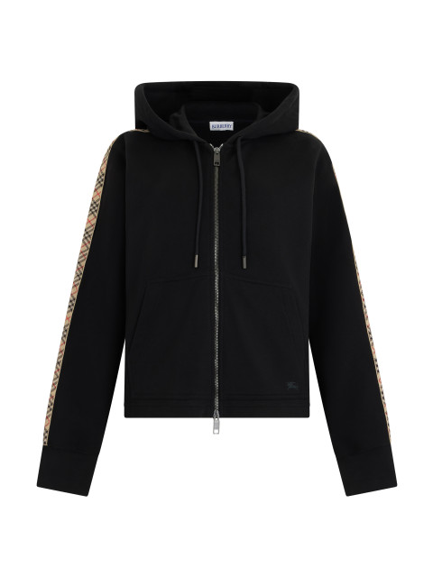 Hoodie with check finish