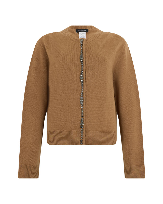 Cardigan with appliqués
