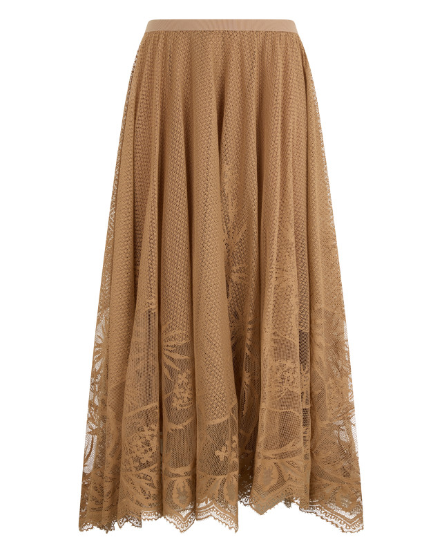Long skirt with lace