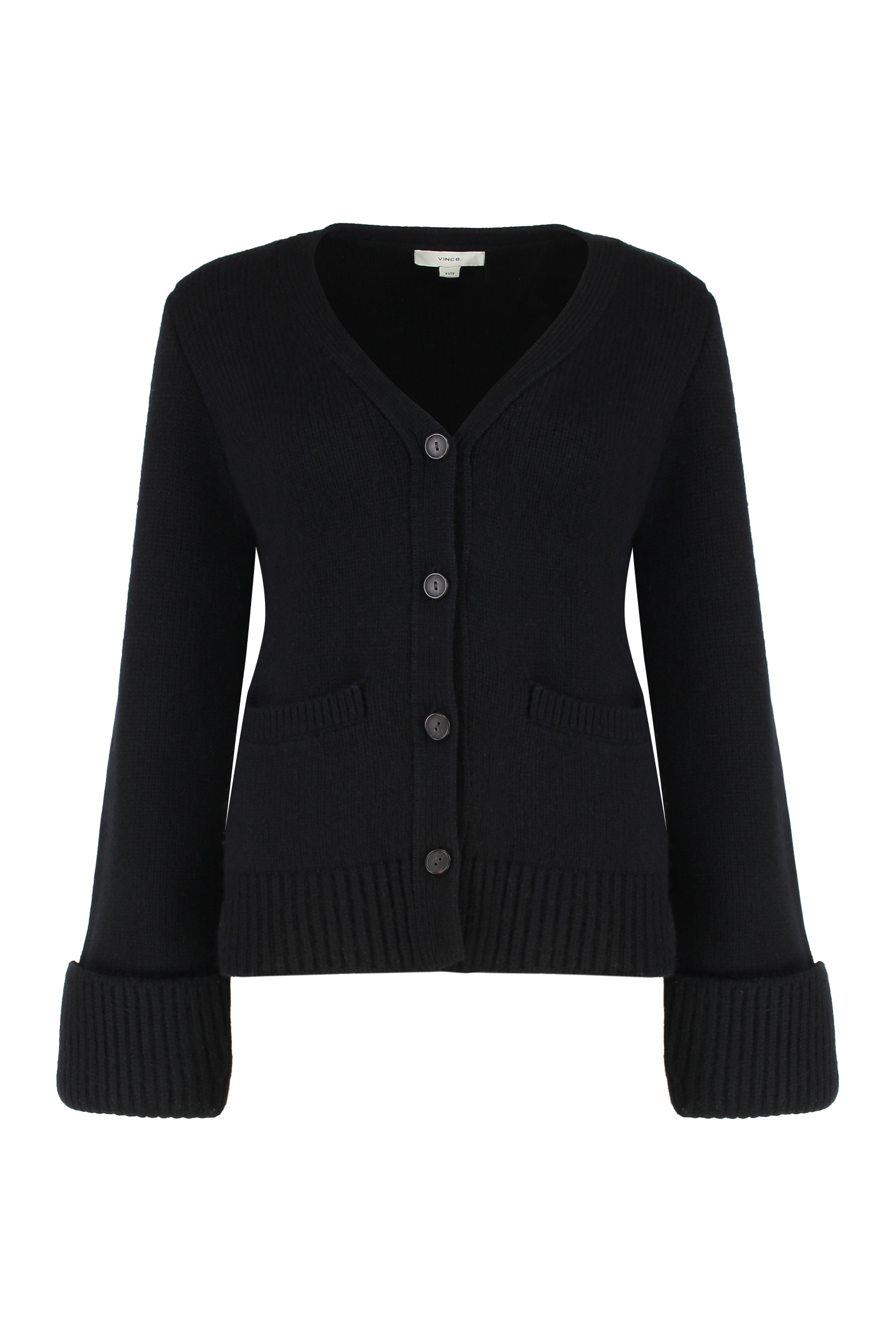 Double-faced cardigan in wool and cashmere blend