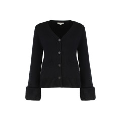 Double-faced cardigan in wool and cashmere blend
