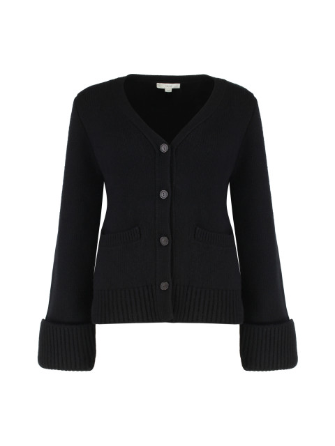 Double-faced cardigan in wool and cashmere blend