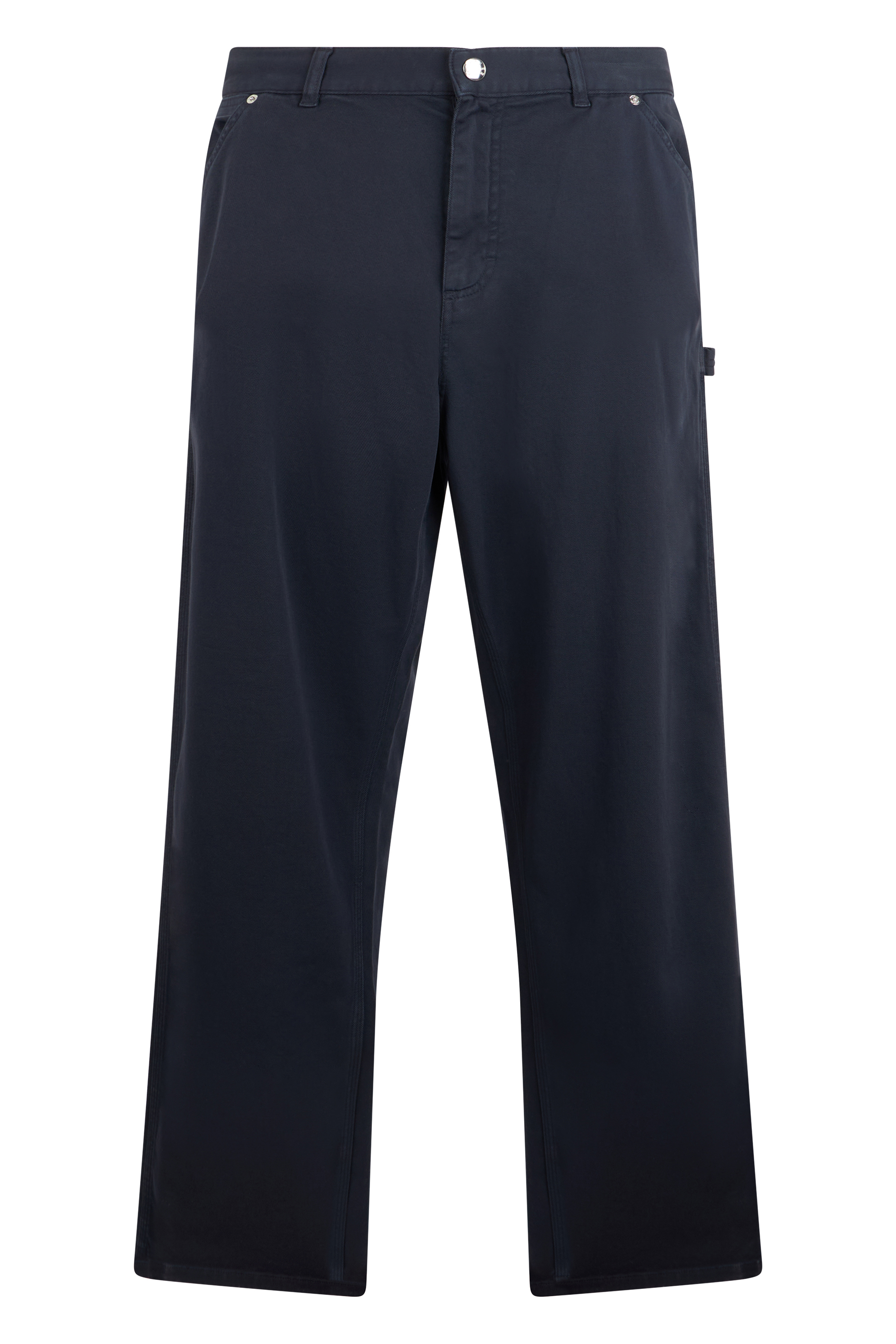 Trousers in gabardine made of cotton blend
