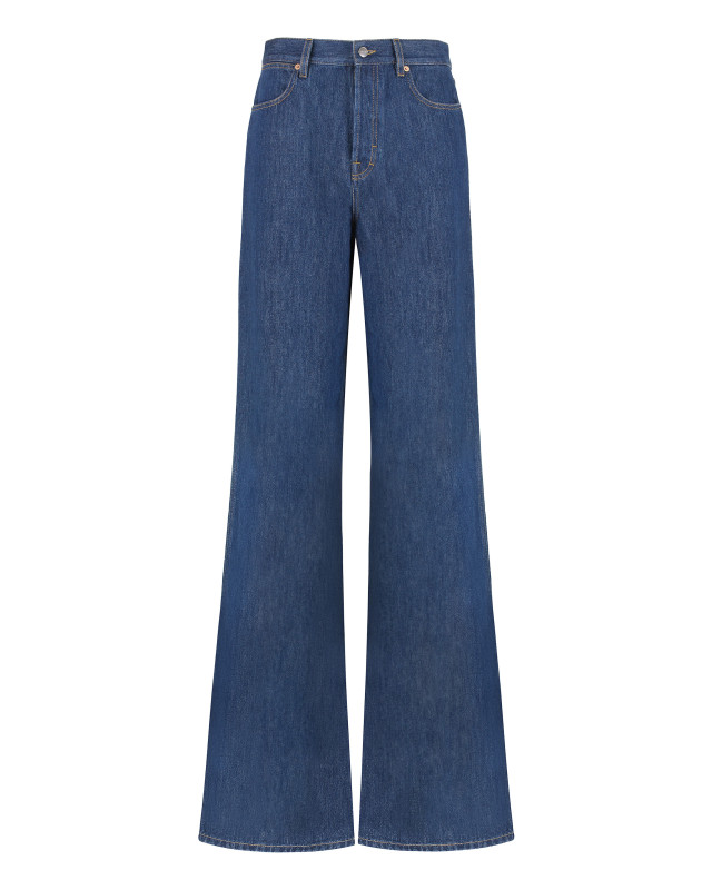 5-pocket straight-leg jeans