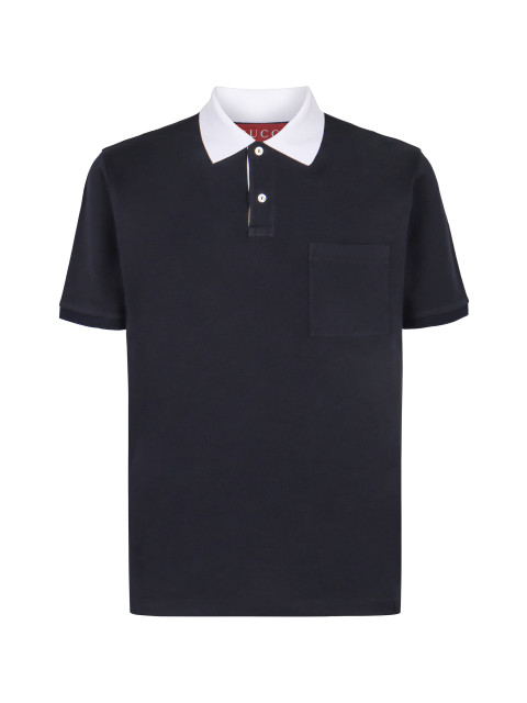 Pique cotton stretch polo
