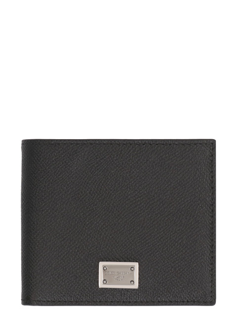 Leather flap-over wallet