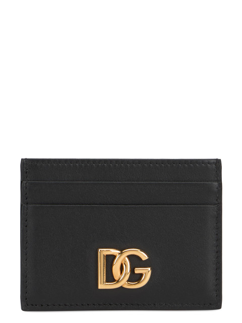 Leather cardholder with logo
