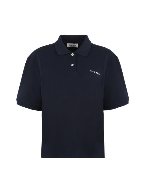 Short sleeve cotton polo shirt