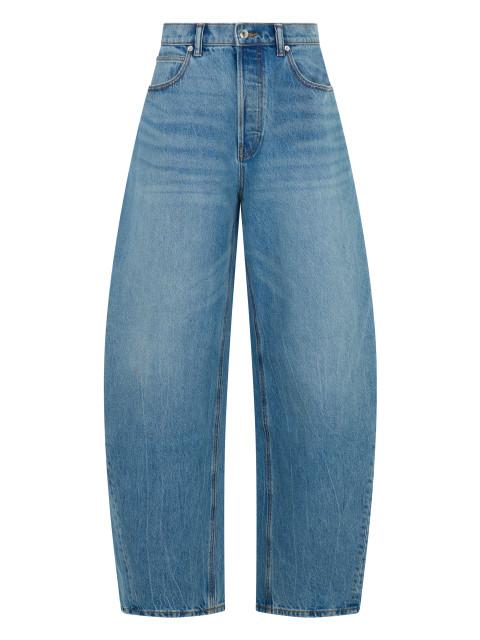 Denim wide-leg jeans