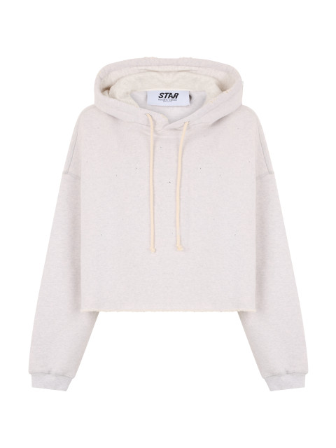 Cropped hoodie in cotton