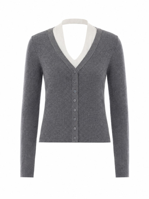 [Eleh] Cardigan FW26 0008.GRIGIO