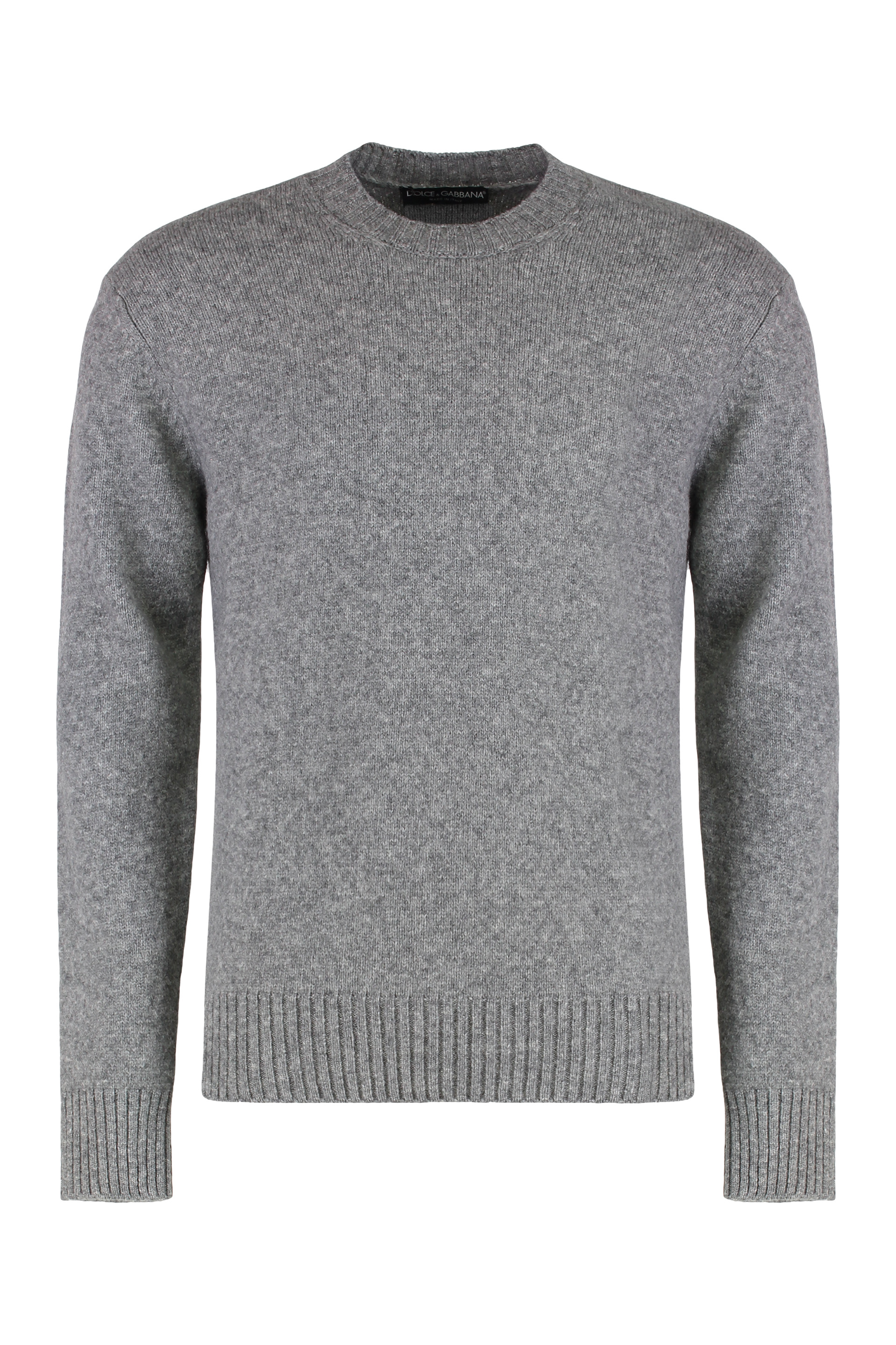Sweater with round neck in wool blend