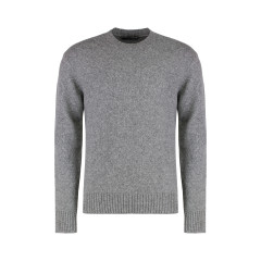 Sweater with round neck in wool blend