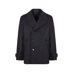 Double-breasted coat in wool blend