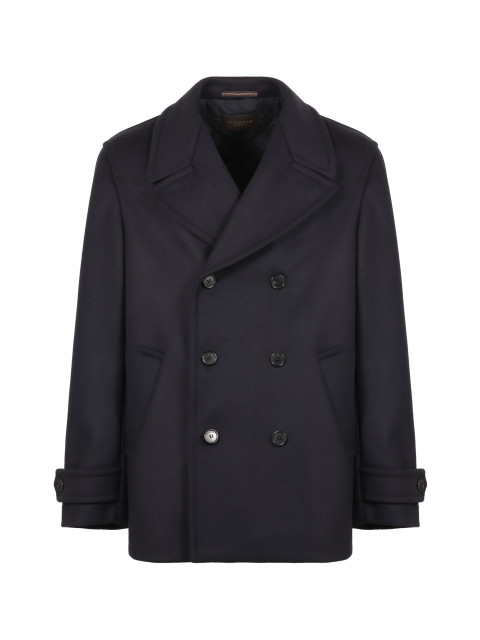 Double-breasted coat in wool blend