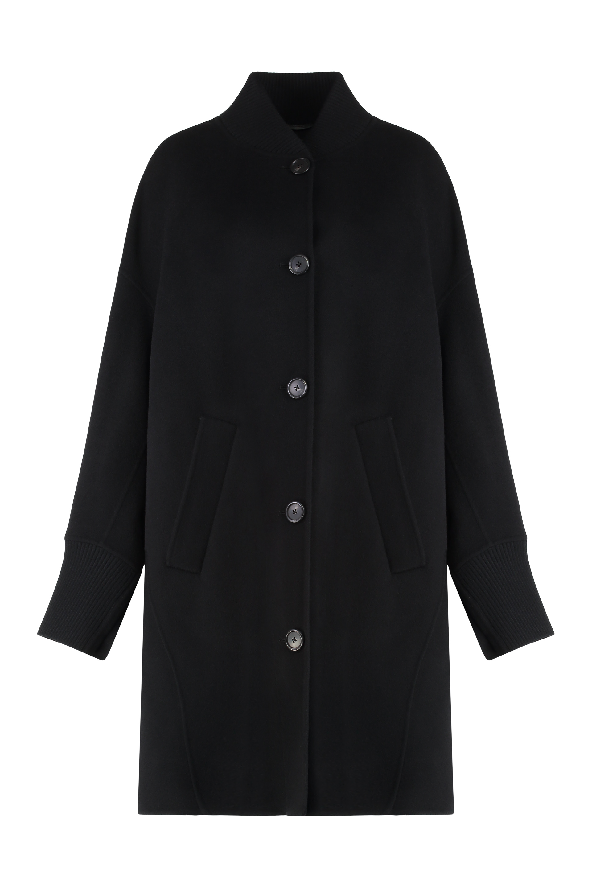 Long coat in double fabric