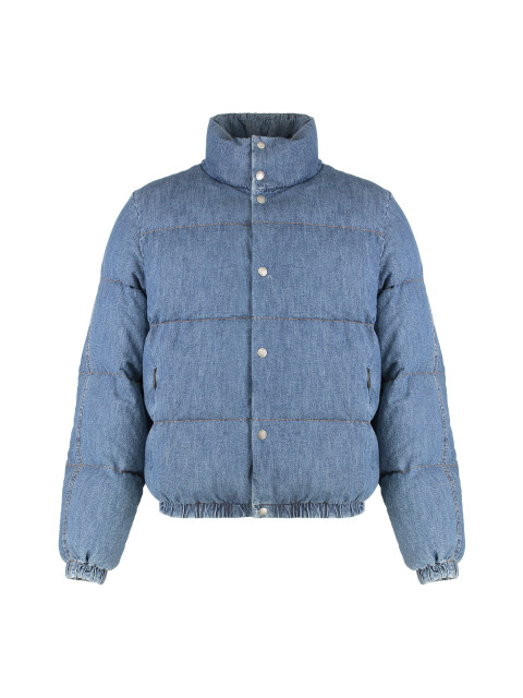 Puffer jacket in denim