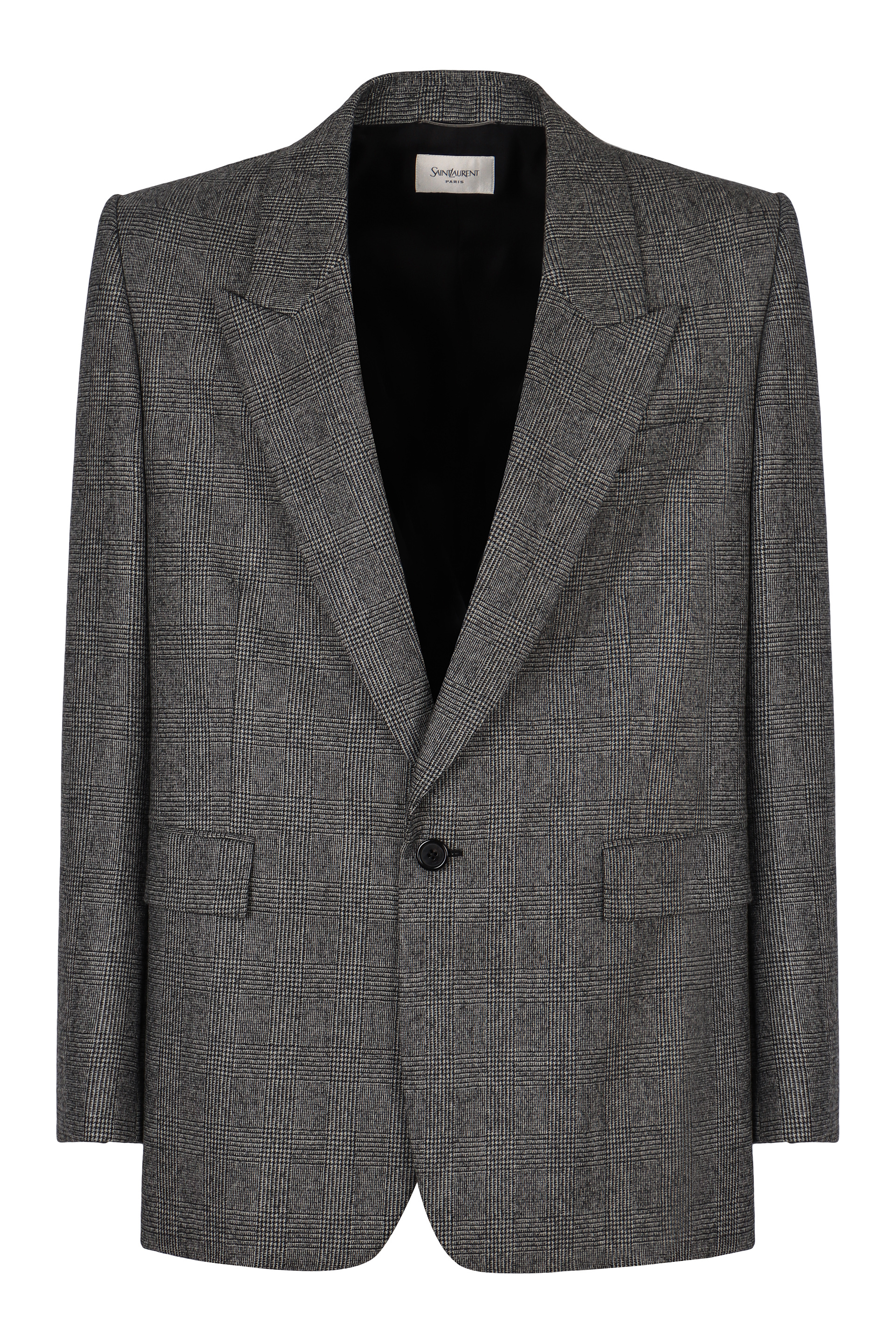 Flannel jacket made of wool in Prince of Wales