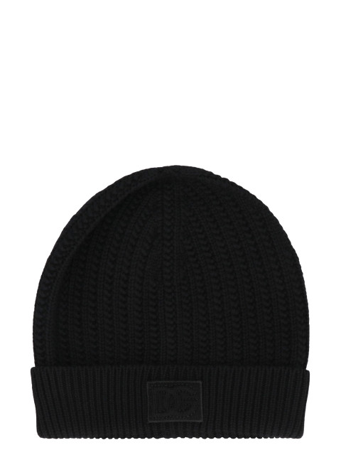 Black knit wool hat