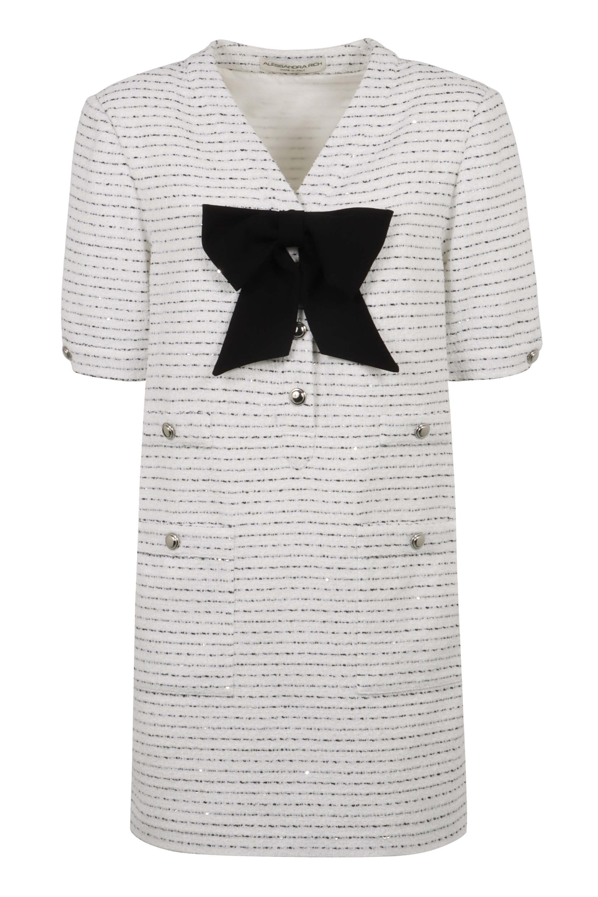 Mini dress in tweed with maxi bow