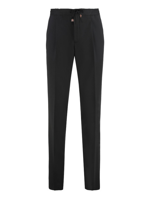 Tapered fit wool pants