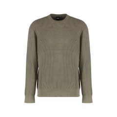 Sweater with velvet ribbed effect