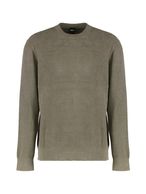 Sweater with velvet ribbed effect