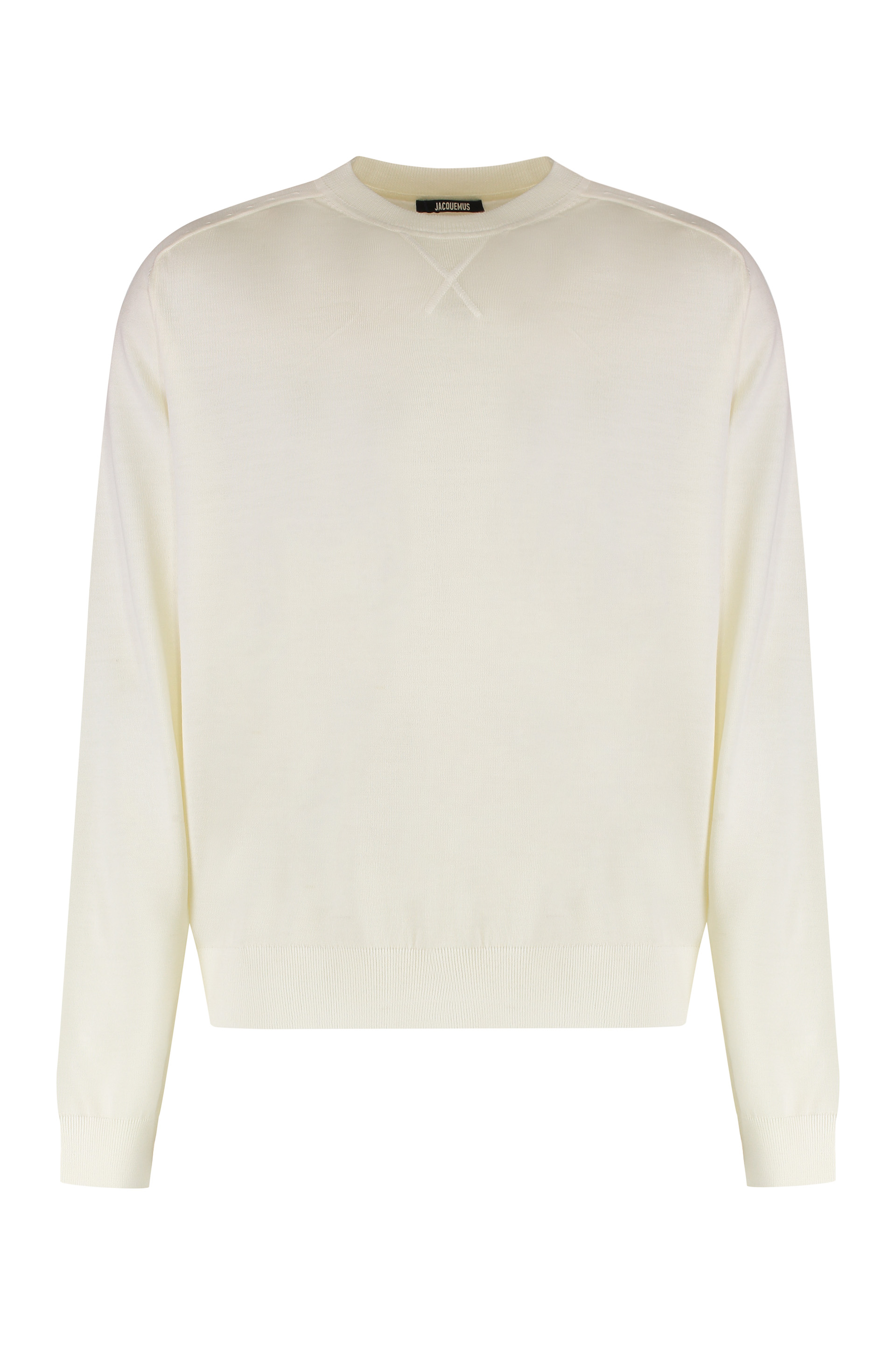Sweater with round neck made of merino wool