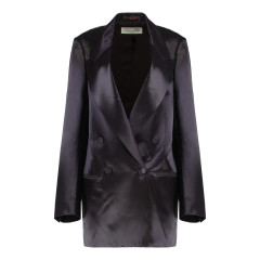 Satin double-breasted jacket