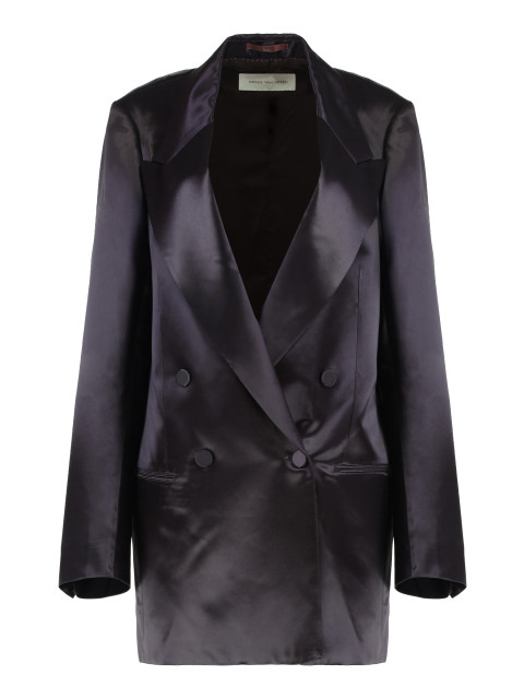 Satin double-breasted jacket