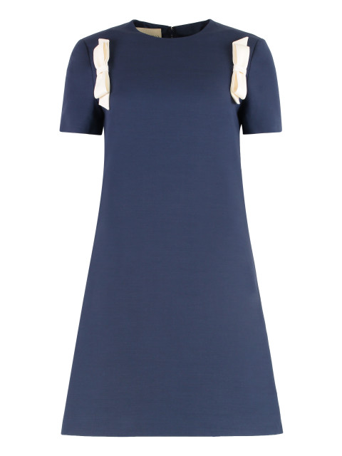 Wool and silk mini dress